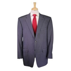 Canali 1934 Suit Gray Blue Check Current Model 2-Btn Luxury 50L